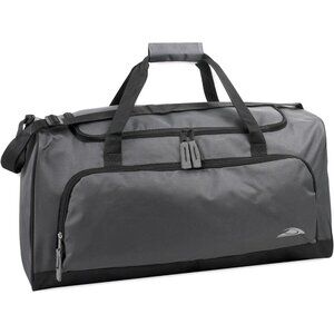 24 Inch Men & Women Grey Lightweight Canvas Duffle Gym Sports Equipment Bags